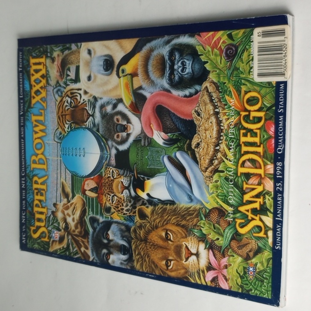 Super bowl XXXII Official Game Program Denver Broncos vs Green Bay Packers 1998